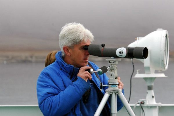 Pete with telescope