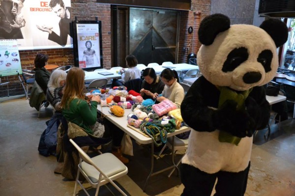 Knit-a-thon in Montreal, Quebec
