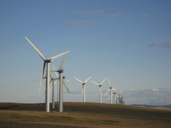 Wind turbines, Alberta, Canada