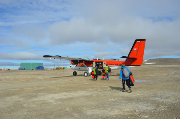Half the team flew to Grise Fiord today, since the plane is too small to take all of us in one trip. The rest of us are hoping for good weather tomorrow morning to fly out. © Jacqueline Nunes/WWF-Canada