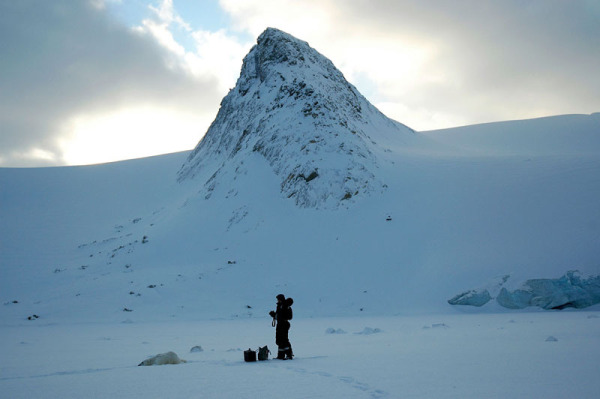 Researcher in Svalbard, Norway