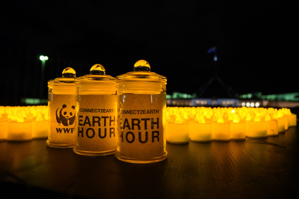 Earth Hour 2019 celebrations in Canberra, Australia 