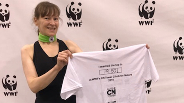 Nicole Brixhe at the CN Tower Climb for Nature