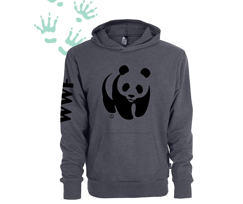 WWF Grey Hoodie Sweater with Panda Logo