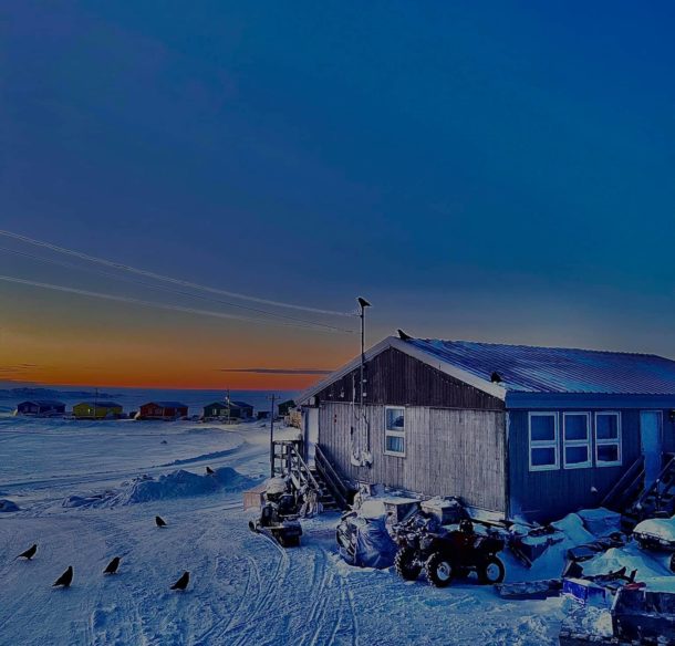The Nunavut hamlet of Taloyoak at sunrise