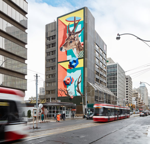 Yonge & St. Clair mural by birdO