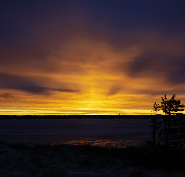 sunrise near Churchill, Manitoba