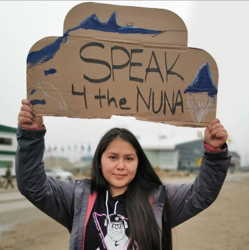 Inuit climate striker in Iqaluit, Nunavut