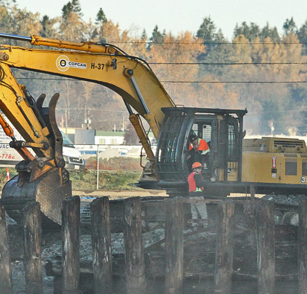 A person in a excavator