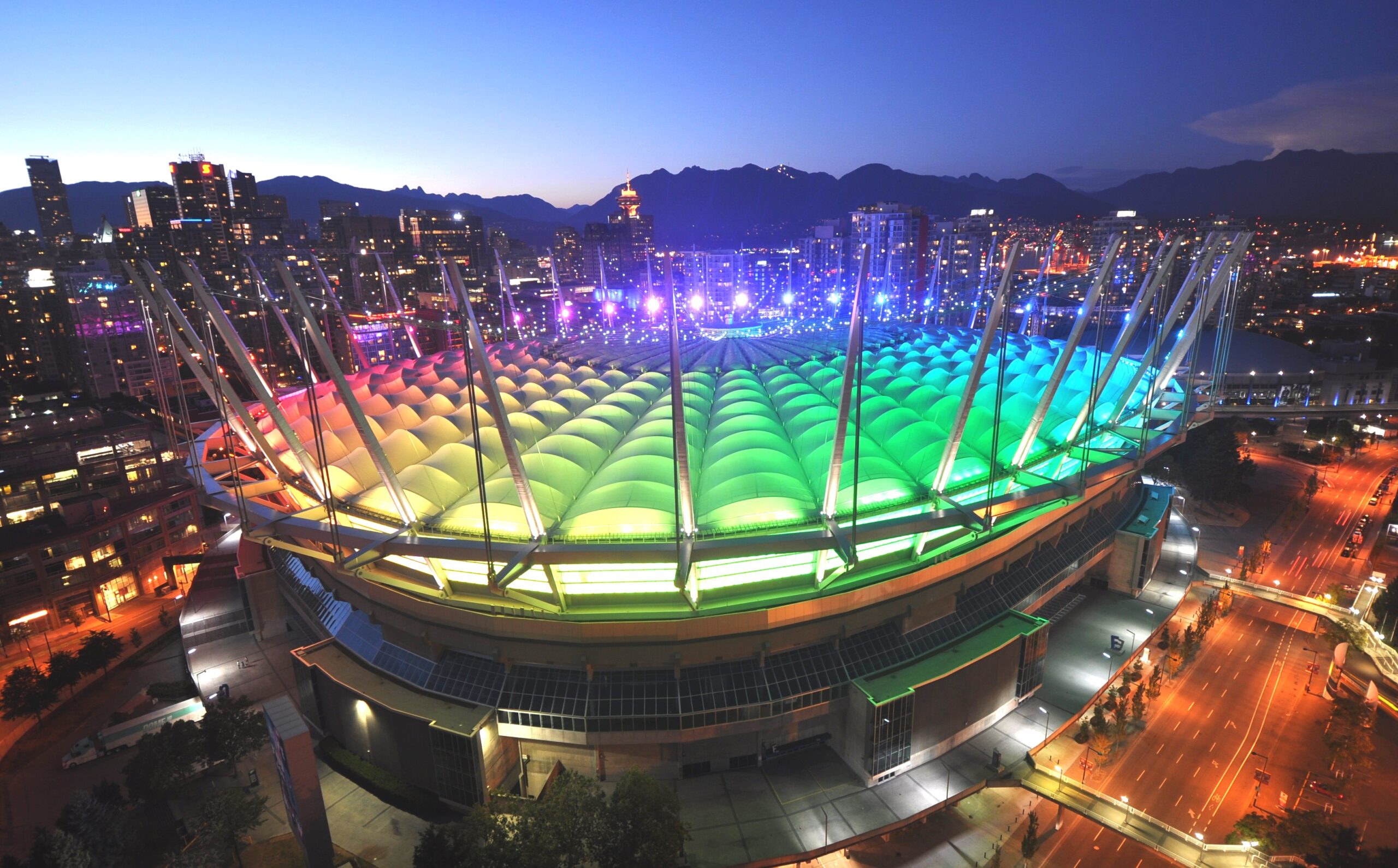 Ariel image of BC Place