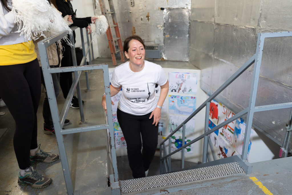 Lianne Gravitis at the CN Tower finish line.